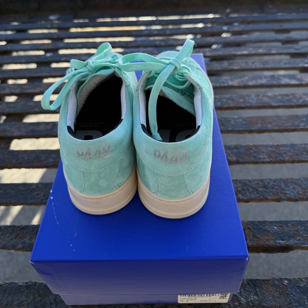 P448 Jack Low Top Sneakers in Aqua - Picture 8 of 15